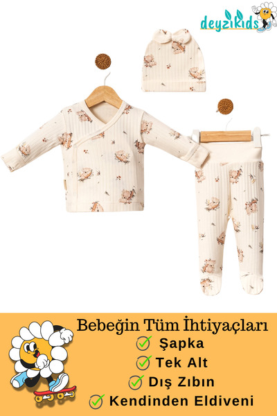 Deyzikids Organic Cute Koala Patterned Cotton bodysuit Set for 0-3 Months babies