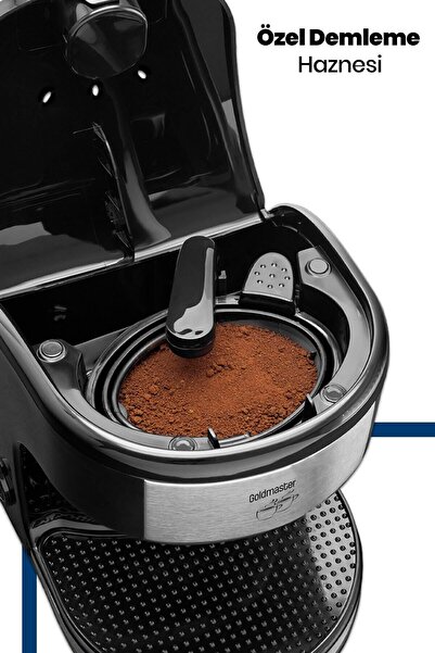 GOLDMASTER Luxury Inox Çift Kupa Hediyeli Filtre Kahve Makinesi In6325