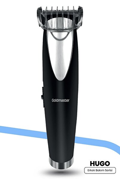 GOLDMASTER Hugo Kablolu Kablosuz Paslanmaz Çelik Bıçaklı Ayarlanabilir 10 Kademeli Erkek Bakım Seti