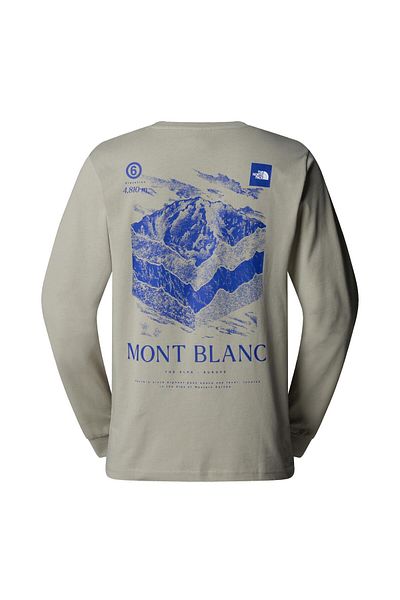 THE NORTH FACE Men's Grey-S Topographic T-Shirt - L/S Cut, Nf0A89Dr1I41