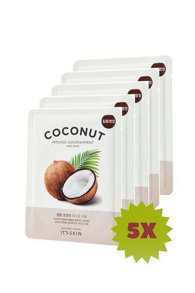 It's Skin 5 Pack Coconut Face Care Mask - Coconut Touch Face Mask