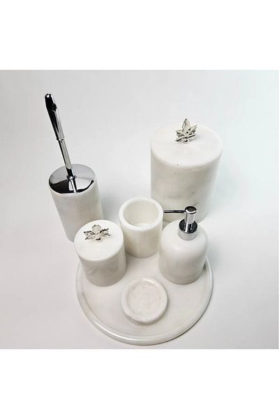 ege gross White Marble Bathroom Set 7Li/Marble Bathroom Set