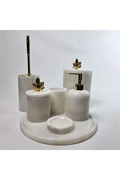 ege gross White Marble Bathroom Set 7Li/Marble Bathroom Set