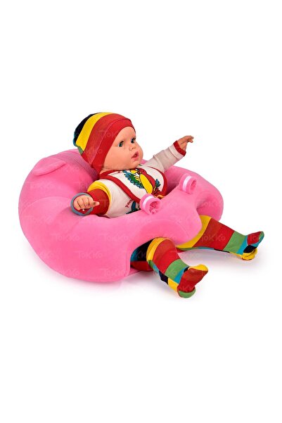 TOKKO Yastık Hediyeli Bebek  Oturma Destek Minderi - Büyük Bebek Koltuğu  Pembe
