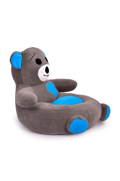 TOKKO Gray Blue Child Baby Plush Seat - Teddy Bear Seat