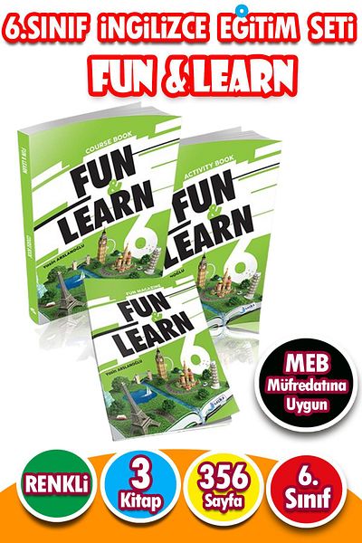 Harika Kitap 6.مجموعة تدريب اللغة الإنجليزية للفصل FUN & LEARN