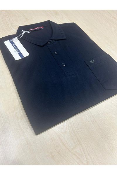 KEMAL EKİNCİ Classic Quality Men's Tee with Jacquard Collar and Pocket