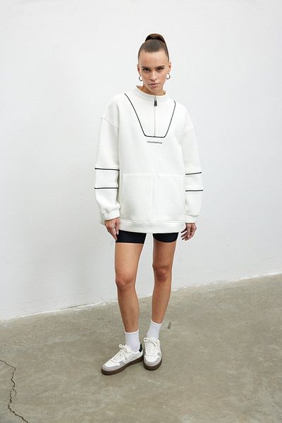VATKALI Oversize sweatshirt with contrast piping