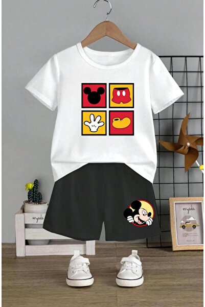 Massgai Παιδικό Σετ Σορτς με Μπλουζάκια Μίκυ Μάους Πολύχρωμο με τύπωμα Ειδικό...