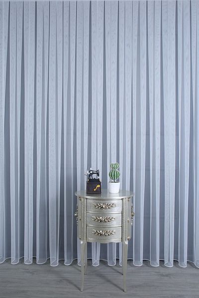 PERDECITY Grek Tulle Curtain Honeycomb Floor No Ironing Suitable for All Rooms Sparse Pleat 1/2