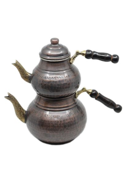 ANTEPSEPETİ Copper Antique Hammer Model Teapot