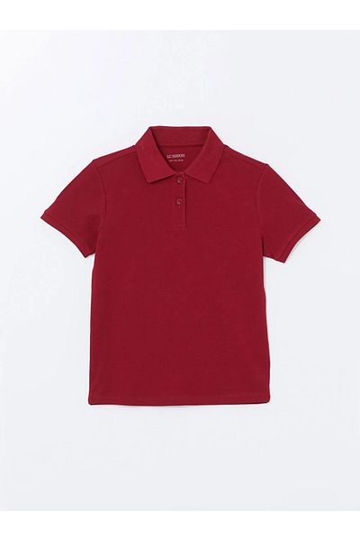 LC Waikiki Tricou roșu cu gât polo pentru pasionat de învățare LCW Kids