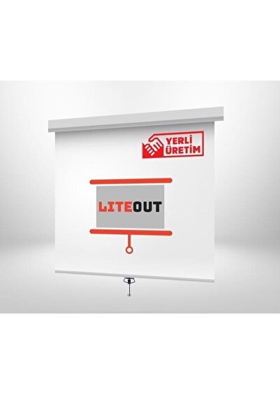 LiteOut 200x200cm Storlu Manuel Projeksiyon Perdesi