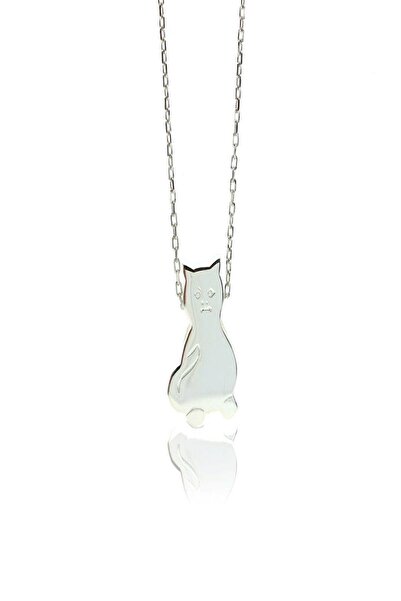 Söğütlü Silver Kadın Kedi Kolye SGTL7577