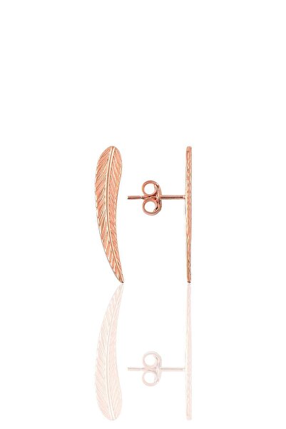 Söğütlü Silver Gümüş Tüy Modeli Gümüş Küpe Sgtl9442