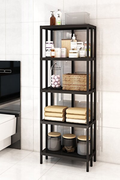 Armarks Scaffale 5 Banyo Rafı, Plastik Kitaplık, 5 Raflı Organizer, Banyo Rafı, Bahçe Balkon Organizeri