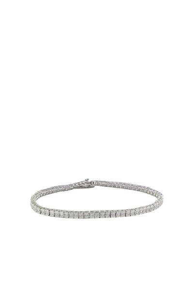 Söğütlü Silver Kadın 925 Ayar Gümüş Rodyumlu Su Yolu Bileklik SGTL2736