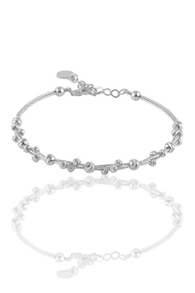 Söğütlü Silver Gümüş Rodyumlu Dorica Toplu Bilezik Sgtl10842rodaj