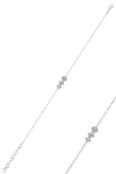Söğütlü Silver Gümüş Rodyumlu Zirkon Taşlı Pırıltı Bileklik Sgtl11860rodaj