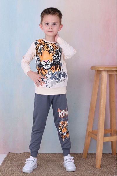 LİLLYPİCCA Tiger Character Sweatshirt and Sweatpants Set