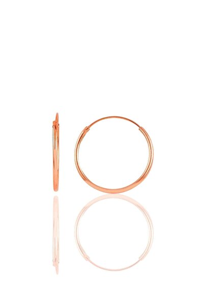 Söğütlü Silver Gümüş Rose Halka Küpe Sgtl10672rose