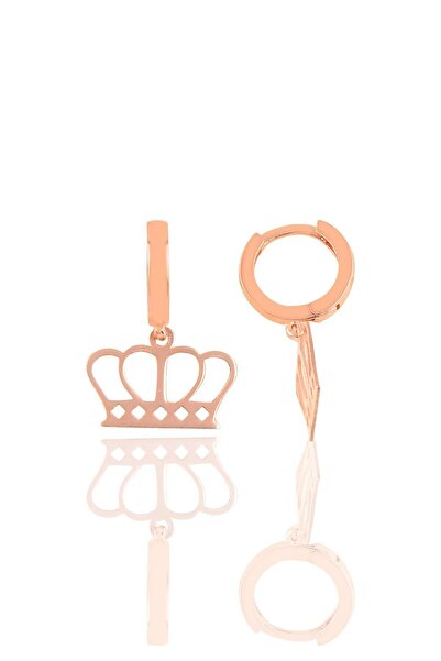 Söğütlü Silver Gümüş Taç Küpe Sgtl10369rose