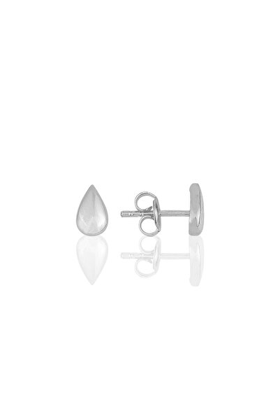 Söğütlü Silver Gümüş Rodyumlu Üç Boyutlu Damla Küpe Sgtl11710rodaj