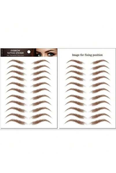 miatamer Kahverengi Kaş Geçici Dövme Çıkartmaları