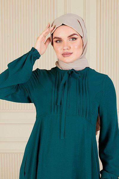 fistan Nevrül Mevlana by Rob - Βισκόζη βαμβακερό χιτζάμπ φόρεμα με φούστα καμπάνα για προσευχή
