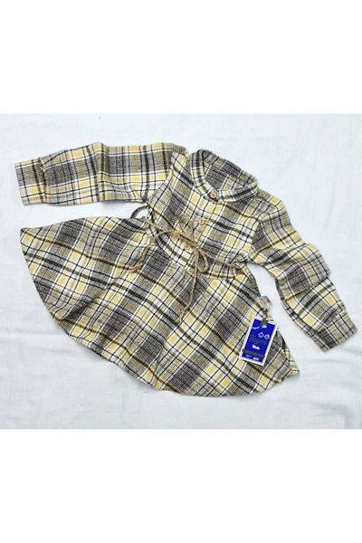 MAXI DRY Rochie pentru fetiță cu model în carouri - țesătură pentru lemne, 2-5 ani