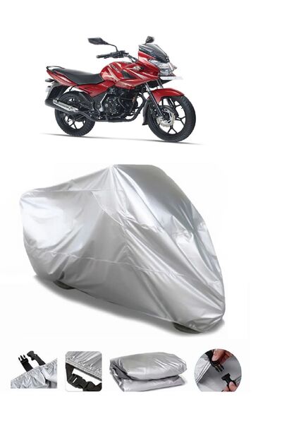 CoverPlus ماركة باجاج ديسكفري 150 F رمادية مقاومة للماء للدراجات النارية