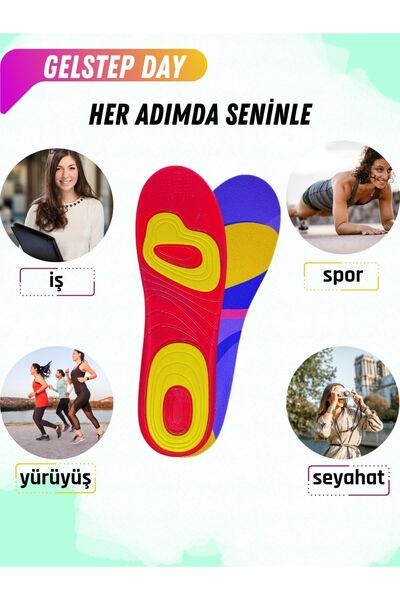 MagicFoot GelStep Günlük Yürüyüş Tabanlığı- Ortopedik tabanlık - Koşu, Spor, Yürüyüş - Silikon - Jel tabanlık