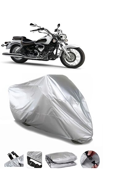 CoverPlus ماركة دراجة نارية مقاومة للماء باللون الرمادي من Yamaha XVS 250 Dra...