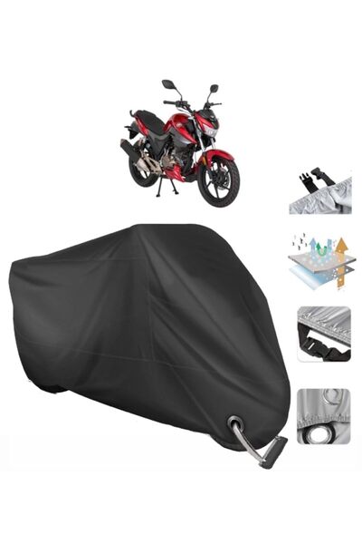 CoverPlus Mondial 125 Drift L Motosiklet Branda (bağlantı, Kilit Uyumlu)-siyah