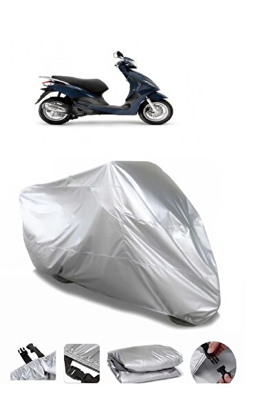 CoverPlus بياجيو فلاي 125 3 فولت رمادي مقاوم للماء للدراجات النارية