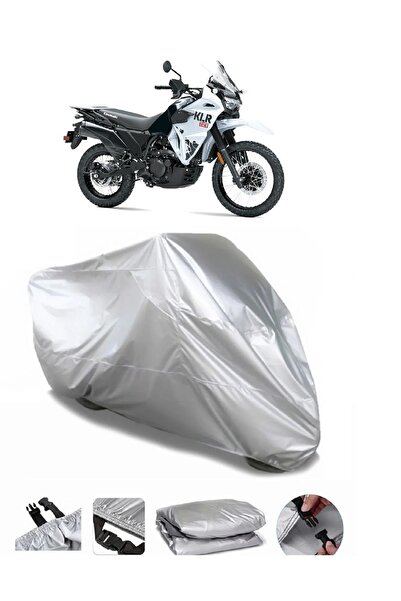 CoverPlus ماركة كاواساكي KLR 650 رمادية مقاومة للماء للدراجات النارية