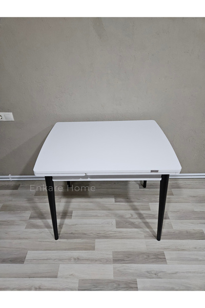 Enkare Küçük Mdf Masa, Açılabilir Mutfak Masası, 68x90, 4-6 Kişilik