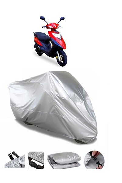 CoverPlus Stmax Lindy 50 علامة تجارية رمادية مقاومة للماء للدراجات النارية