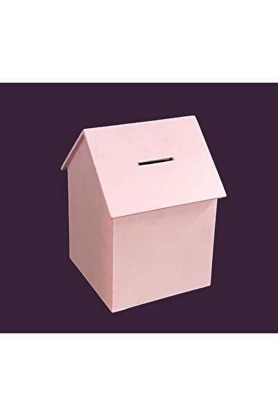 Beğendik Mobilya Ahşap Kilitli Pembe Renkli Kumbara