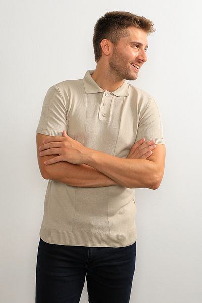 F&K 85500 Ανδρικό πλεκτό μπλουζάκι Polo Neck