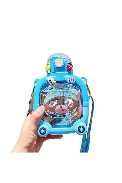 BLUE SİDE Cute 1000 Ml Teddy Bear Model Water Bottle Water Bottle Bpa-Free Water BottleKidsSchool Water Bottle BPA FREE