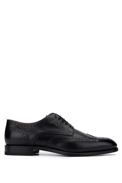 Valentino Genuine Leather Black Men's Classic Shoes