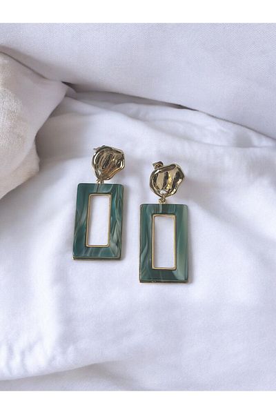 NAİFTAKIAKSESUAR Women's Colorful Acrylic Geometric Earrings