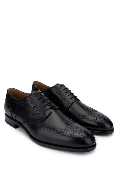 Valentino Genuine Leather Black Men's Classic Shoes