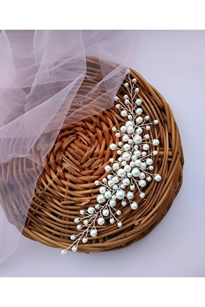 ACAR AKSESUAR إكسسوار الشعر والحجاب للعروس مع اللؤلؤ (زفاف، خطوبة، وعد، حناء،...