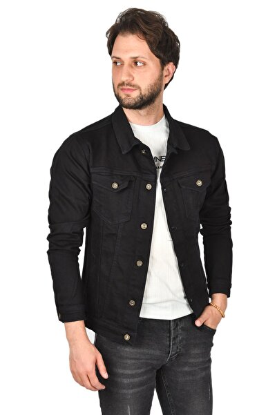 DeepSEA Чоловіче темно-синє джинсове пальто з лайкрової тканини з лазерним вирізом 2201007