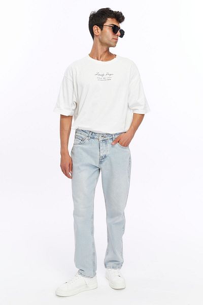 RO DENIM Ανδρικό μπλε φαρδύ τζιν παντελόνι (RO-4109)