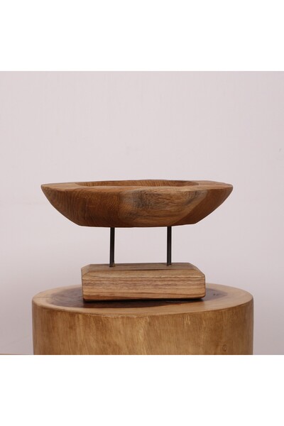 Mylamp CARVING - TEAK AĞACINDAN OYMA MASA ÜSTÜ DEKOR 40x18 cm