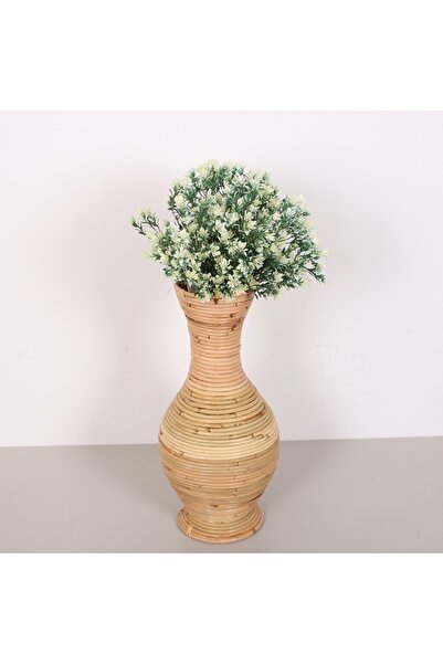 Mylamp Διακοσμητικό Βάζο Bingül Natural Rattan 24x50 cm