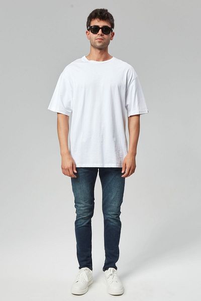 RO DENIM RO-4129 Μοντέλο Σκούρο Μπλε Slim Fit Τζιν Παντελόνι